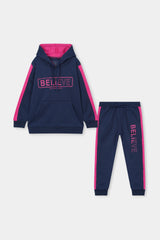 GIRLS PULL OVER HOODIE CORD SET