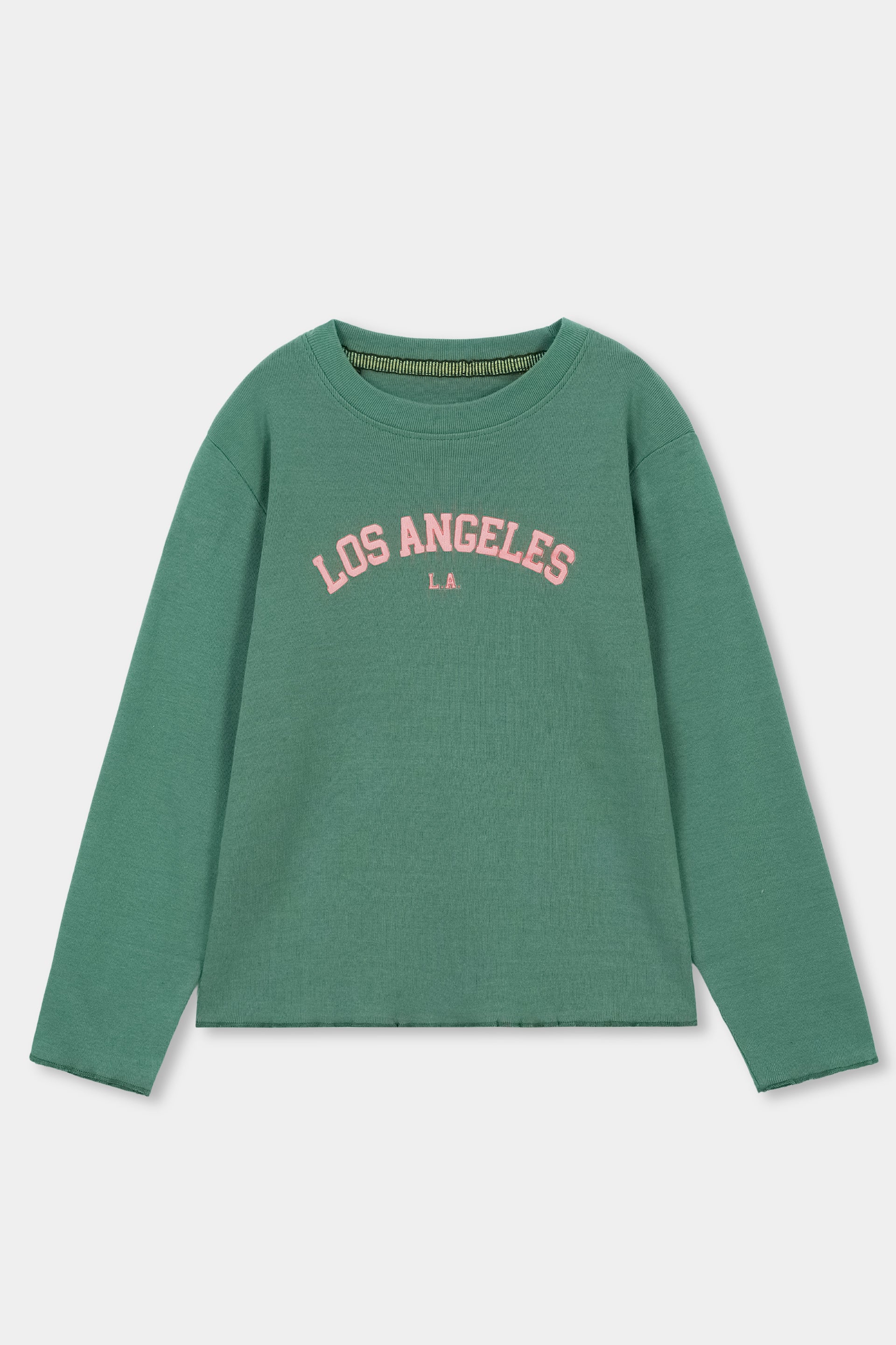 GIRLS RIB GATHERING SWEAT SHIRT