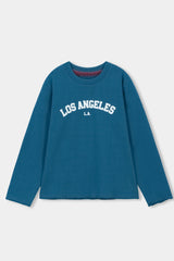 GIRLS RIB GATHERING SWEAT SHIRT