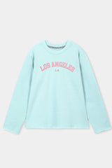 GIRLS RIB GATHERING SWEAT SHIRT