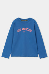GIRLS RIB GATHERING SWEAT SHIRT