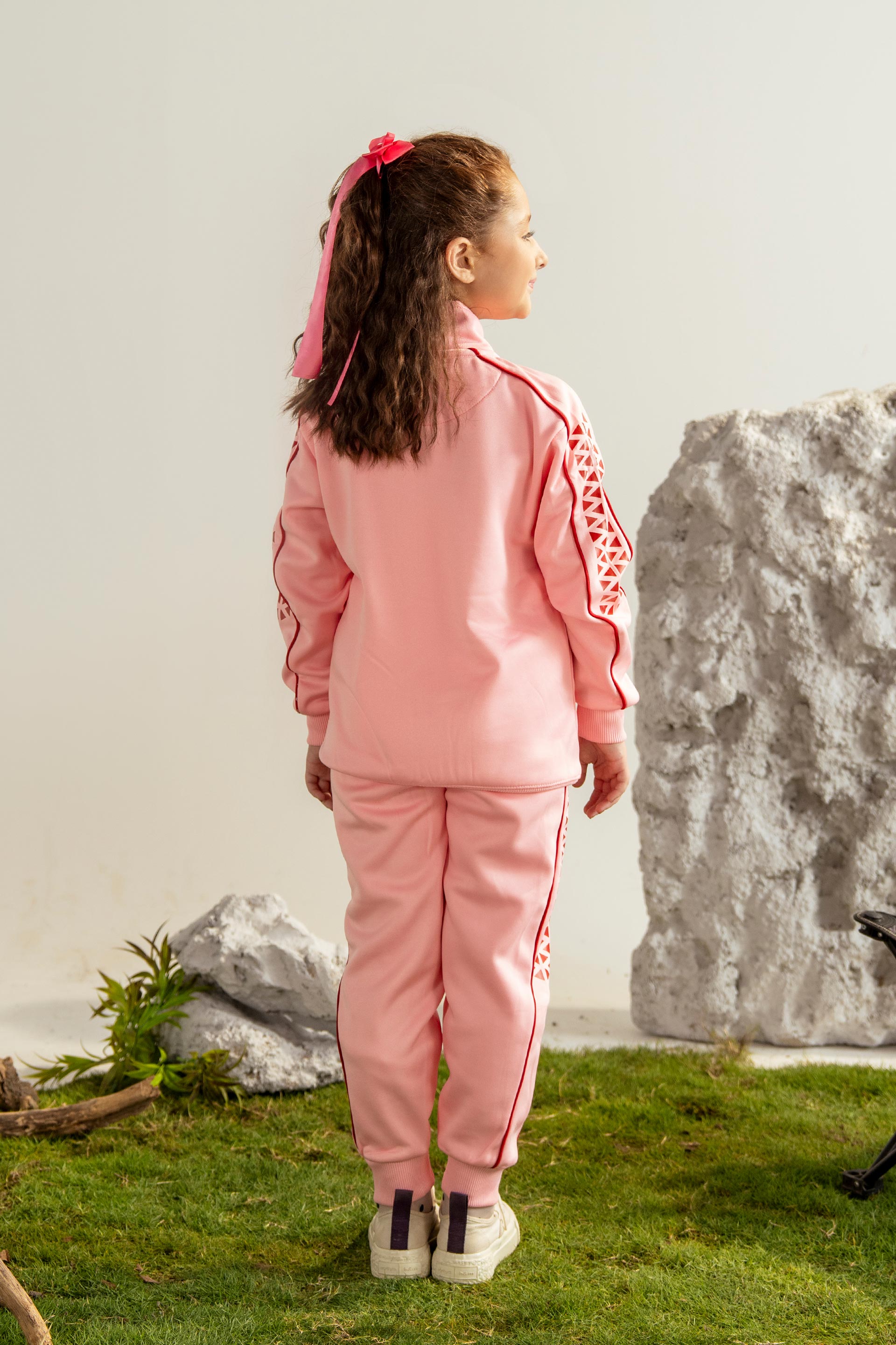 GIRLS MOCK NECK FLEECE CORD SET