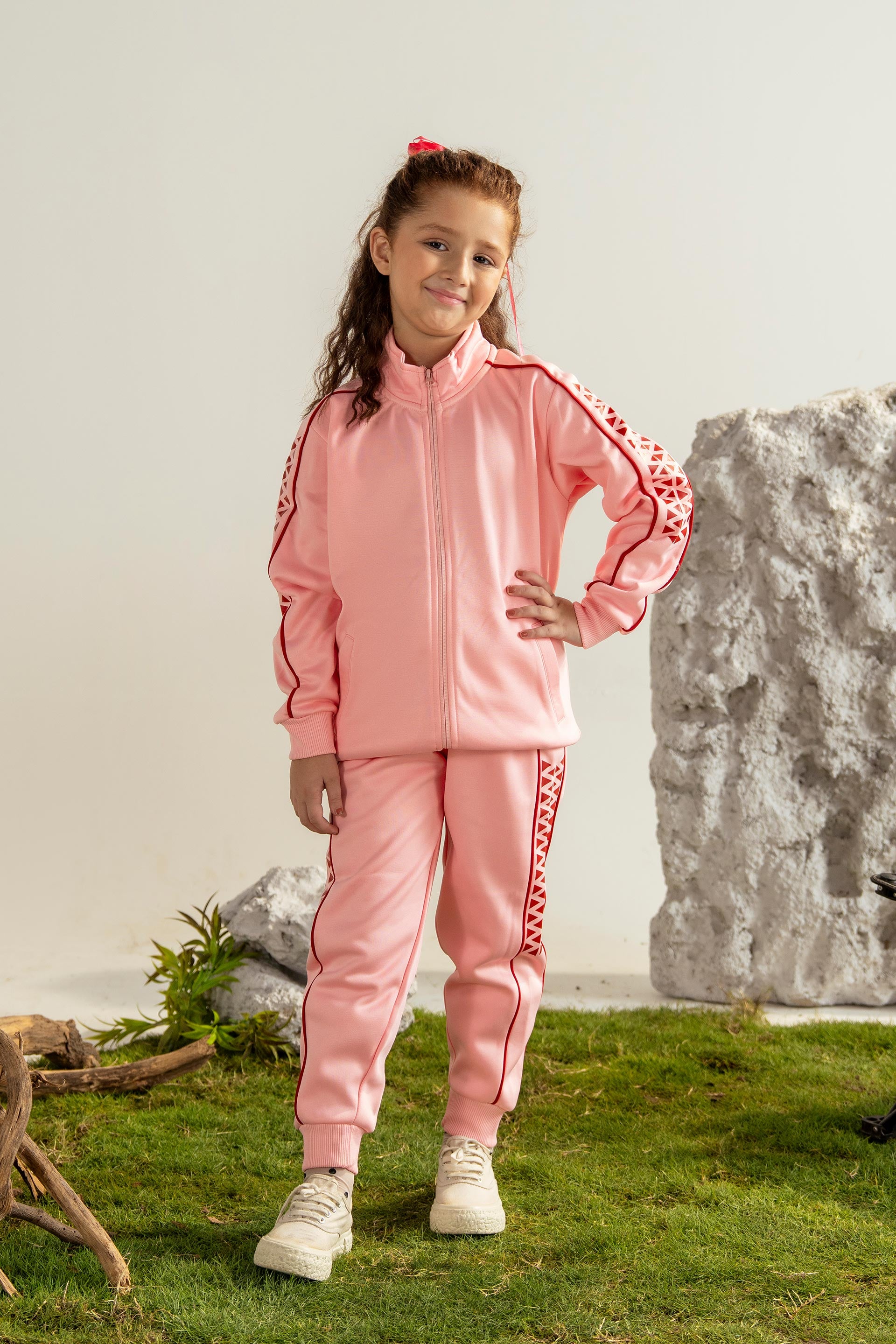 GIRLS MOCK NECK FLEECE CORD SET