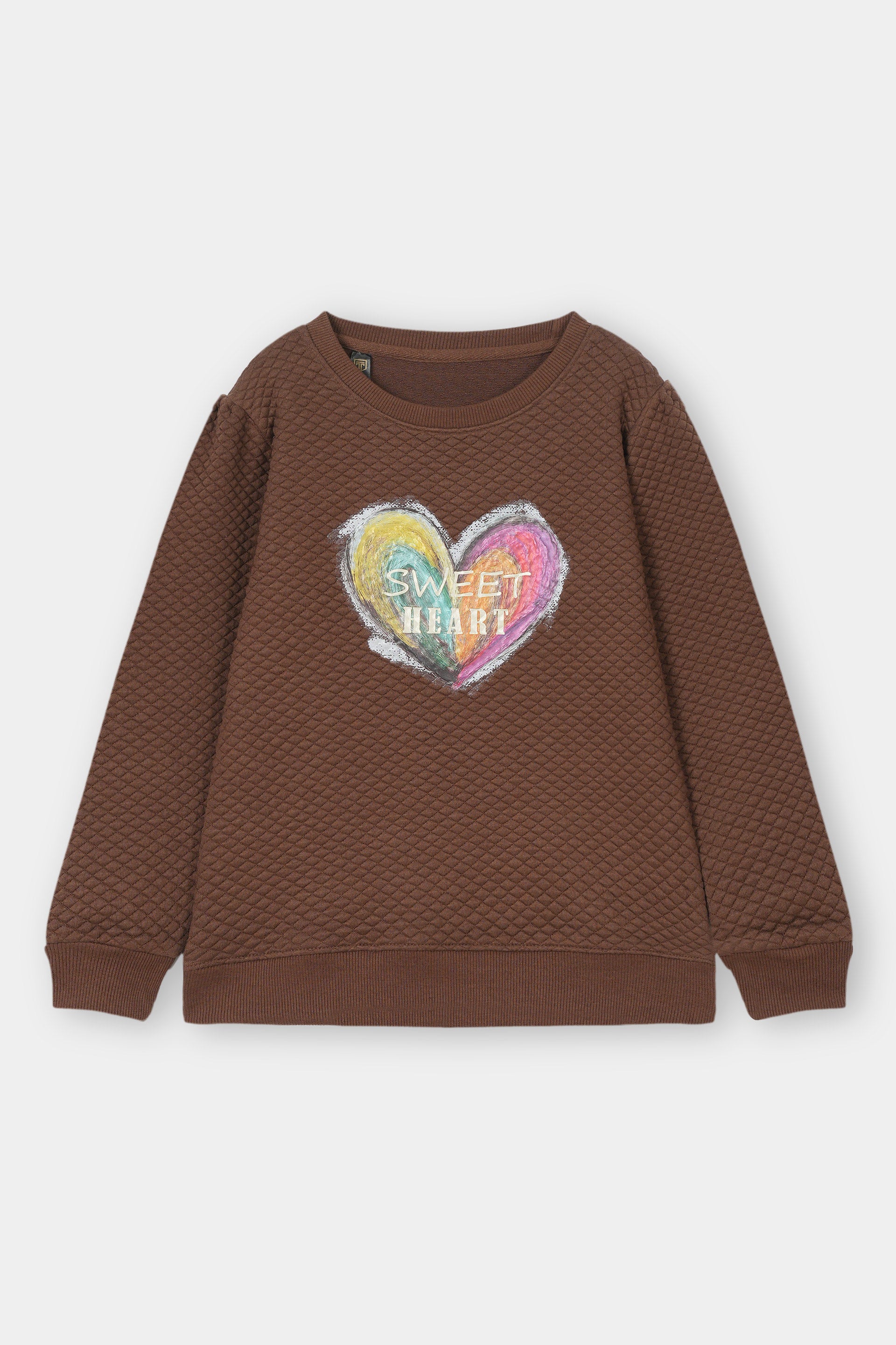 GIRLS "HEART SEQUINECE EMBROIDERED" SWEAT SHIRT