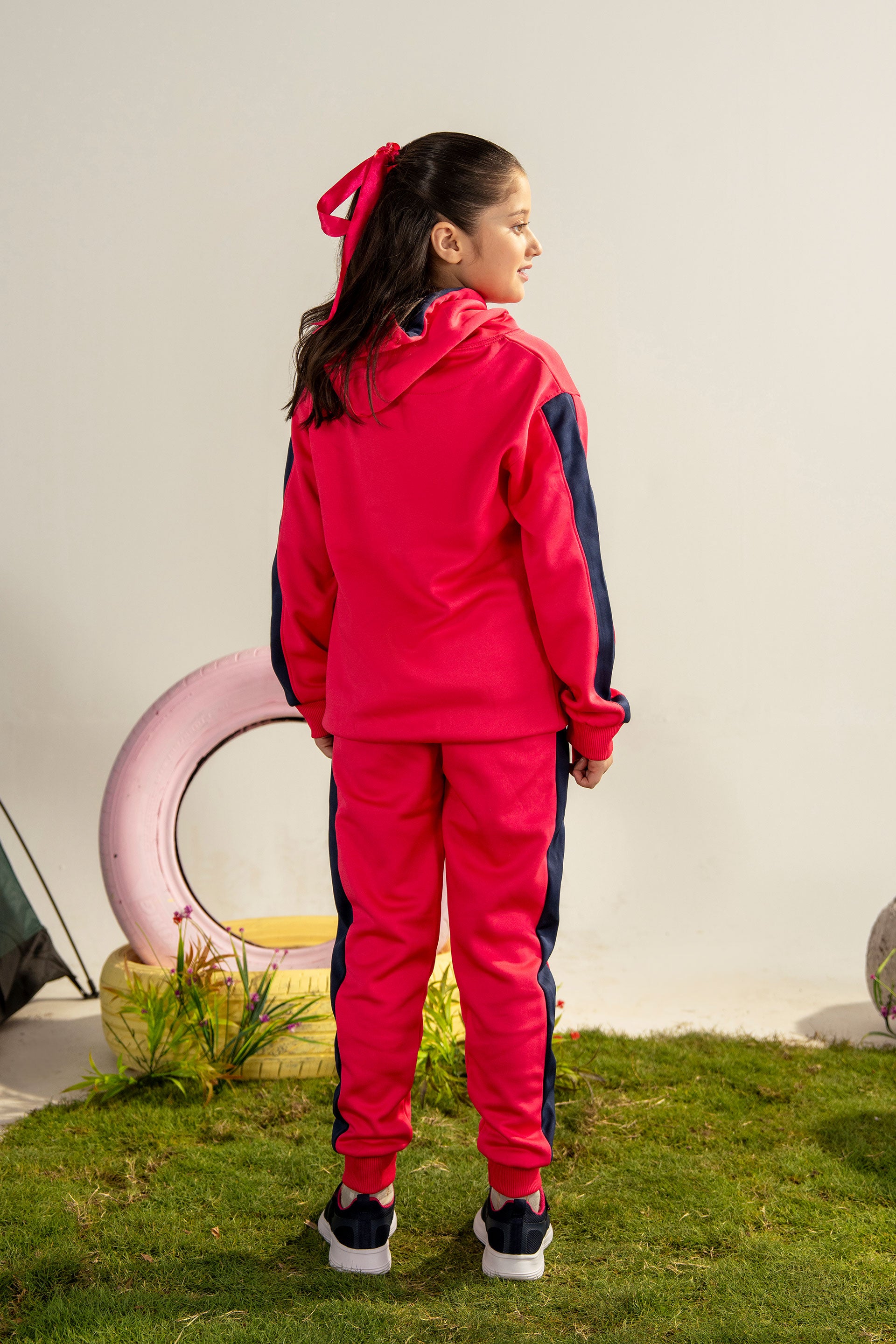 GIRLS PULL OVER HOODIE CORD SET