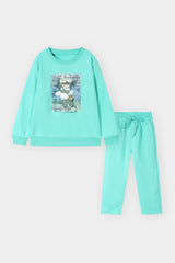 GIRLS ROUND NECK CORD SET