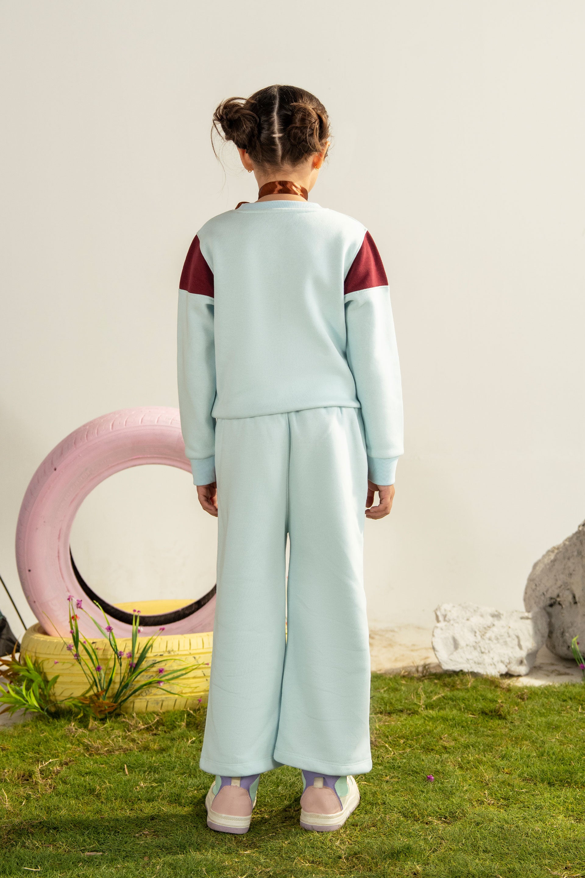 GIRLS ROUND NECK PANEL CORD SET