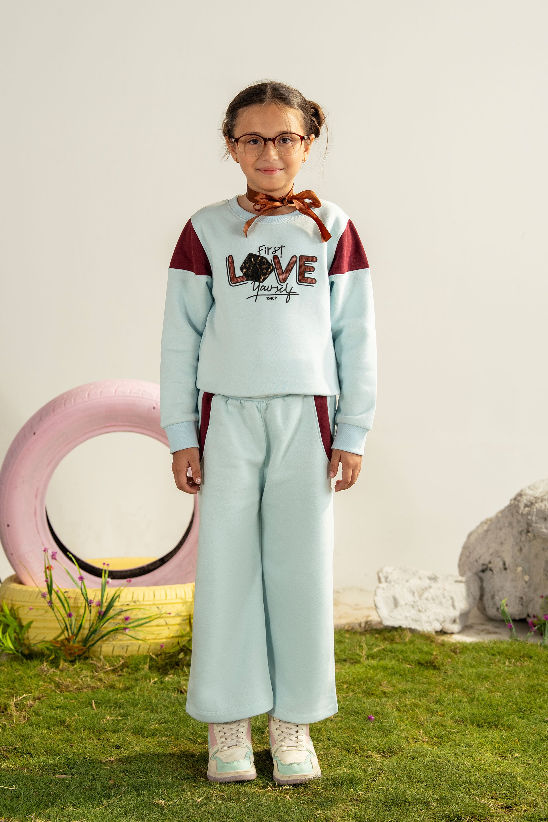 GIRLS ROUND NECK PANEL CORD SET