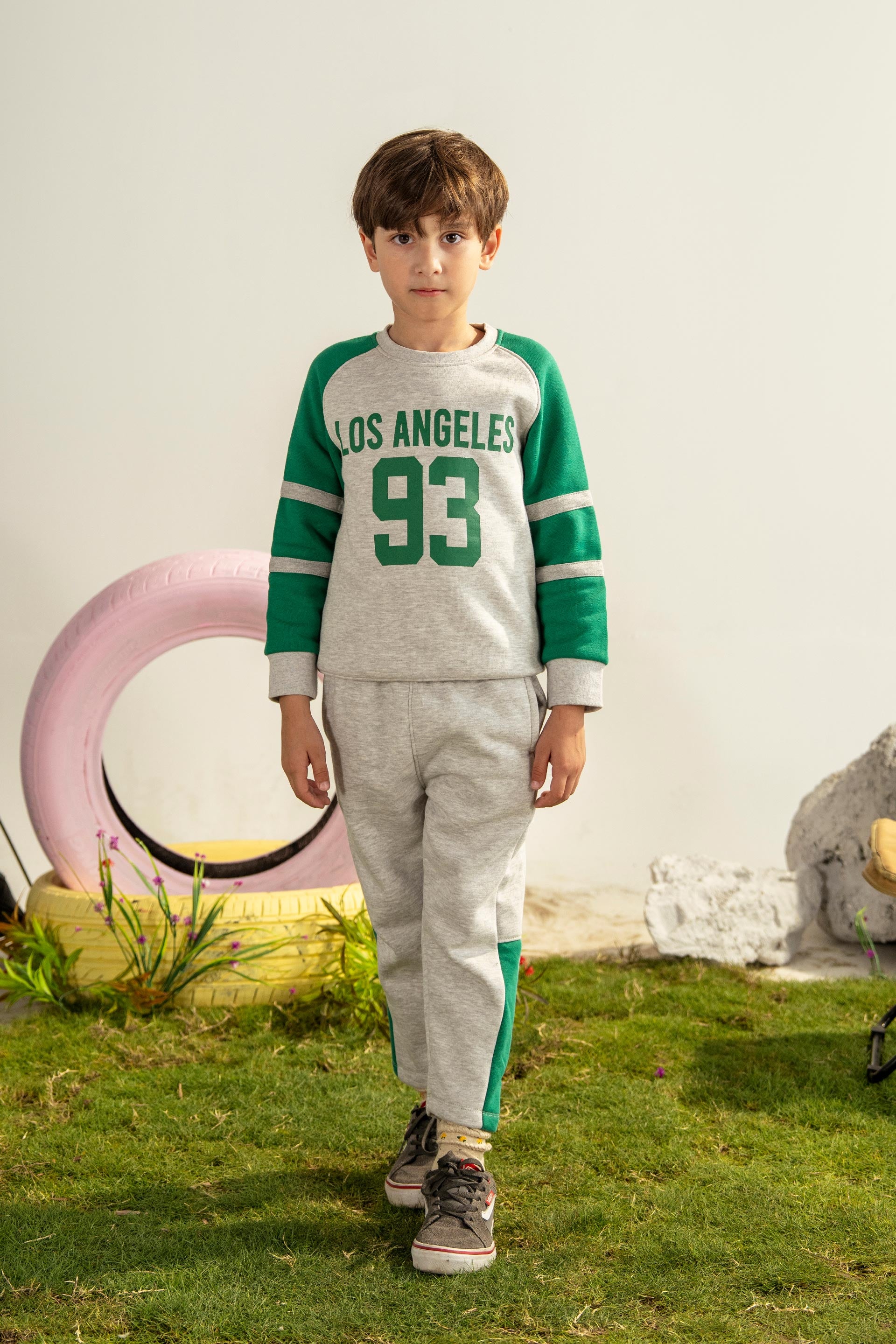 BOYS ROUND NECK CORD SET