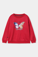 GIRLS COTTON FLEECE SWEAT SHRIT