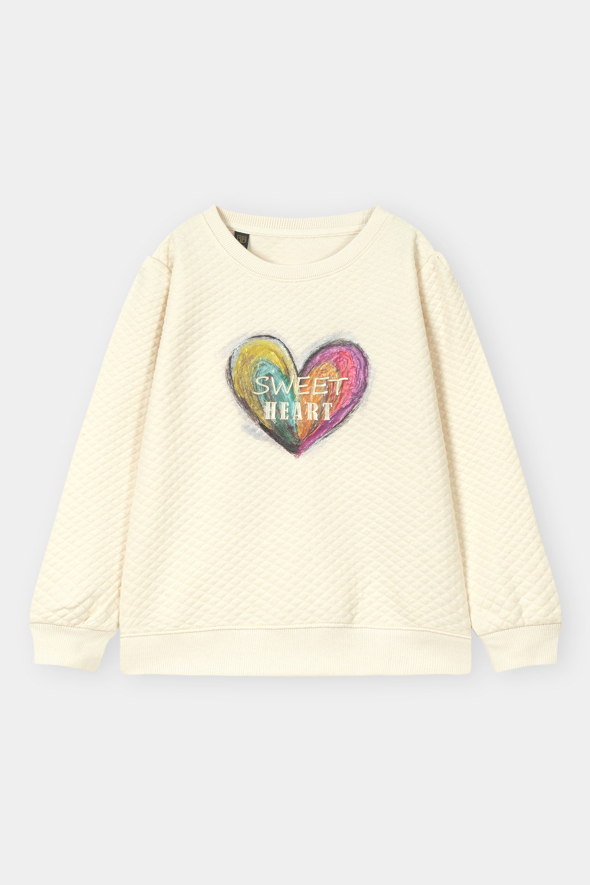 GIRLS "HEART SEQUINECE EMBROIDERED" SWEAT SHIRT
