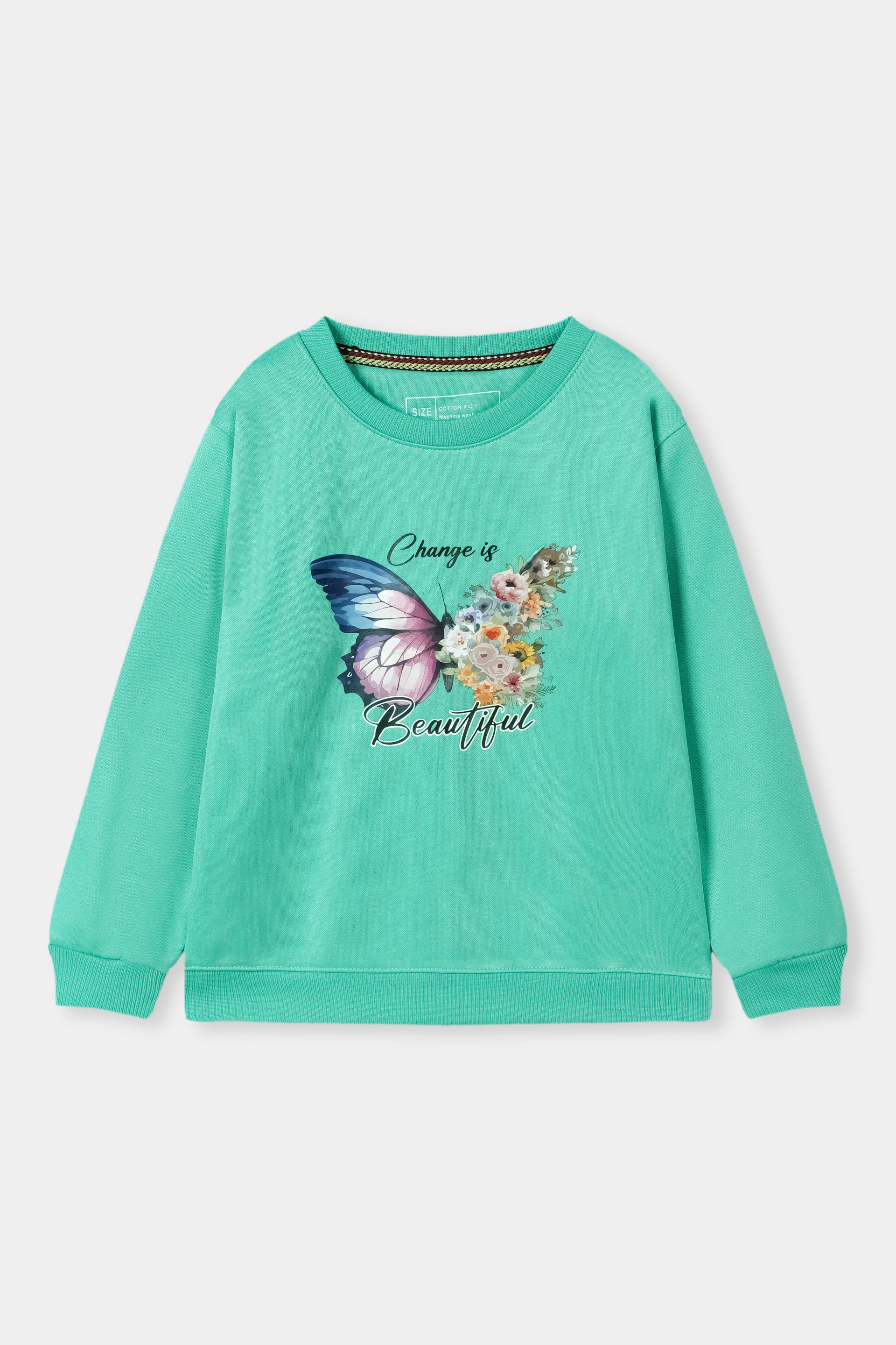 GIRLS COTTON FLEECE SWEAT SHRIT