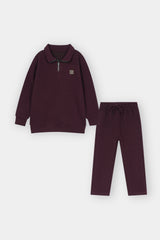 JACQUARD HALF ZIPPER CORD SET