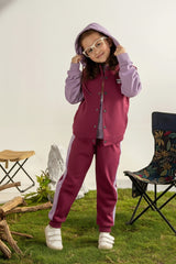 GIRLS MICRO FLEECE BUTTON DOWN CORD SET
